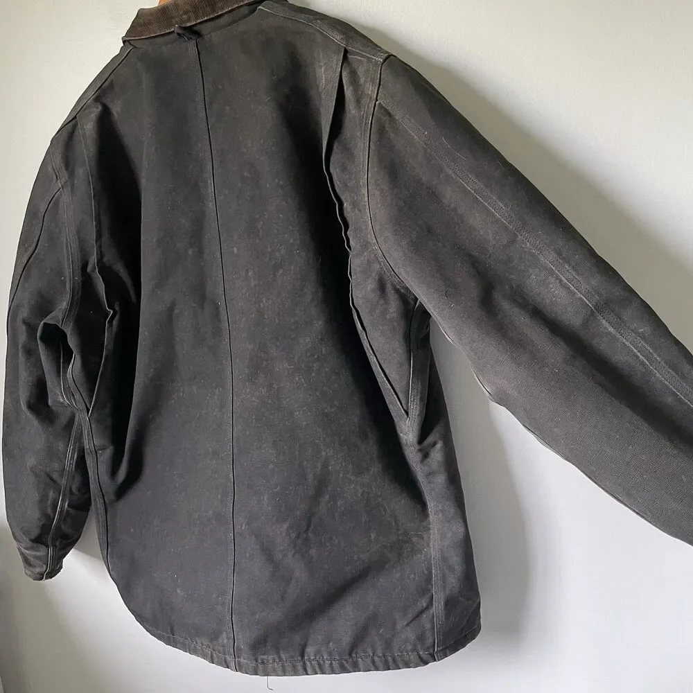 Carhartt Vintage 1990's Blanket Lined Chore Jacket Work Coat Black Men's Size XL - Picture 5 of 16